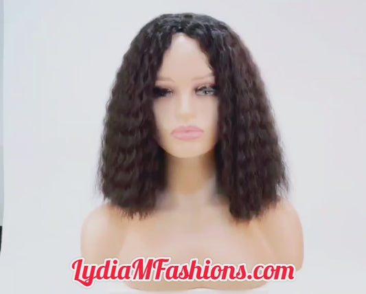 LydiaMFashions Frontal Curly Dark Wavy Hair